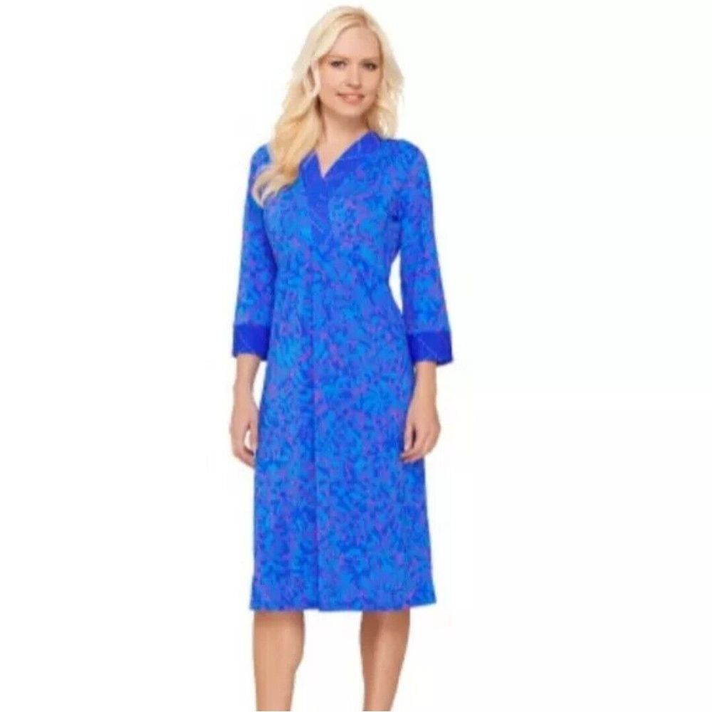 Bob Mackie Wearable Art M Slinky Underwater Abstract Colorful Wrinkle Free Dress